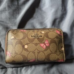 Coach Brown and Pink Women's Wallet